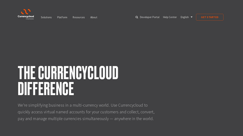 Currency Cloud Landing Page