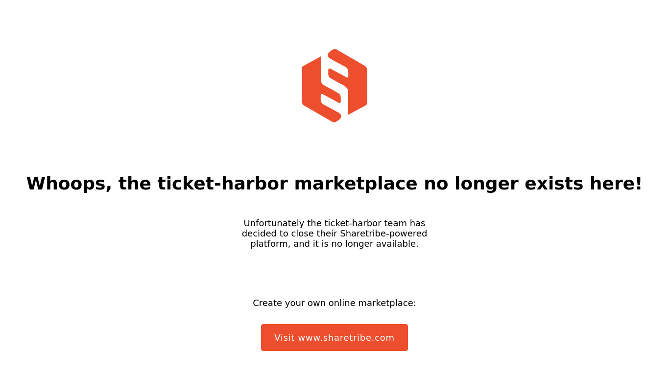 TicketHarbor Landing page