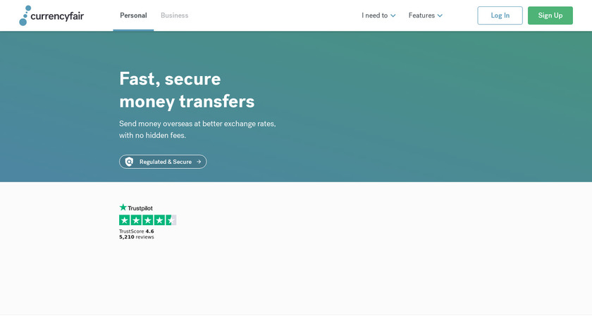 CurrencyFair Landing Page