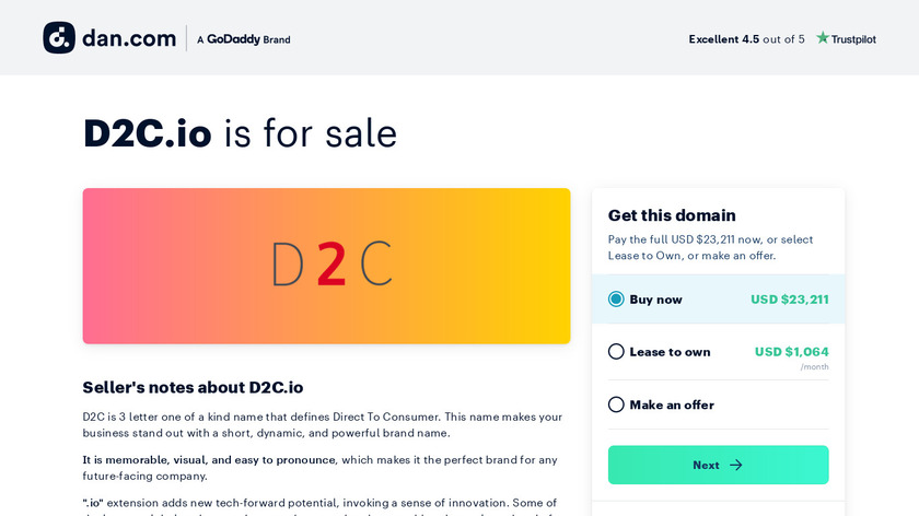 D2C.io Landing Page