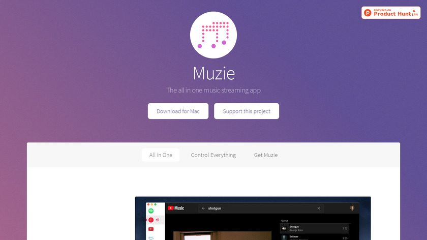 Muzie Landing Page