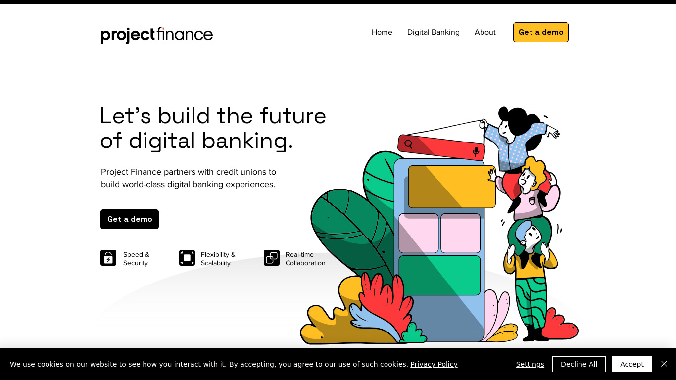 Project Finance Landing page