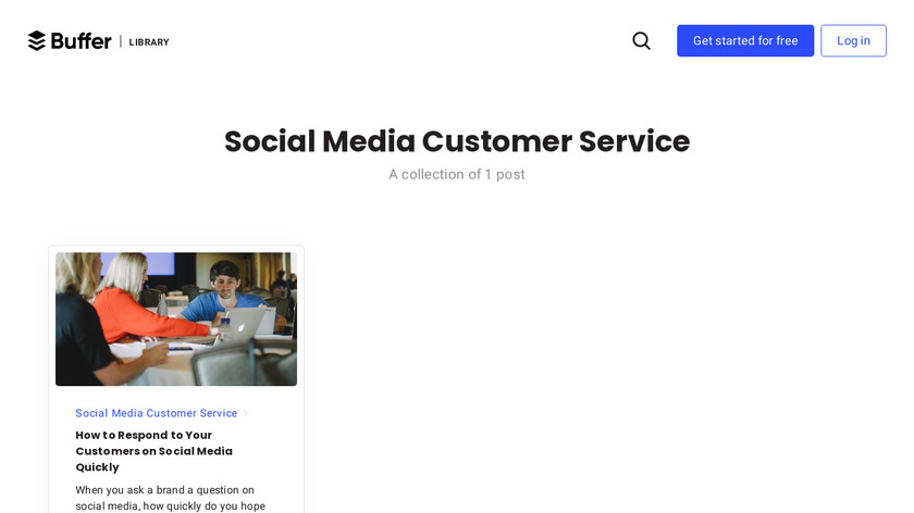 buffer.com Customer Support Academy Landing Page