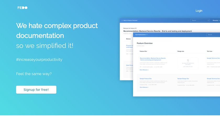 Fedo Landing Page