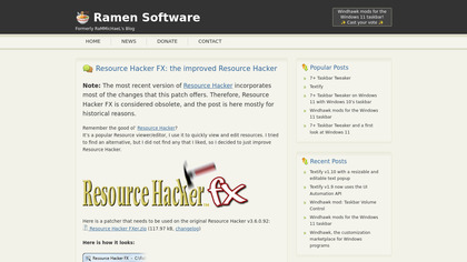 Resource Hacker FX screenshot