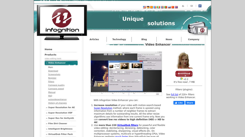 Video Enhancer Landing Page