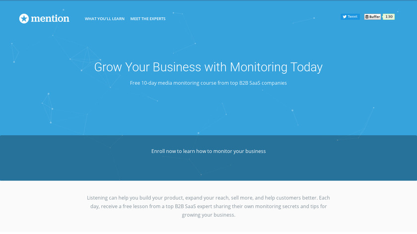 Mention Monitoring Academy Landing Page