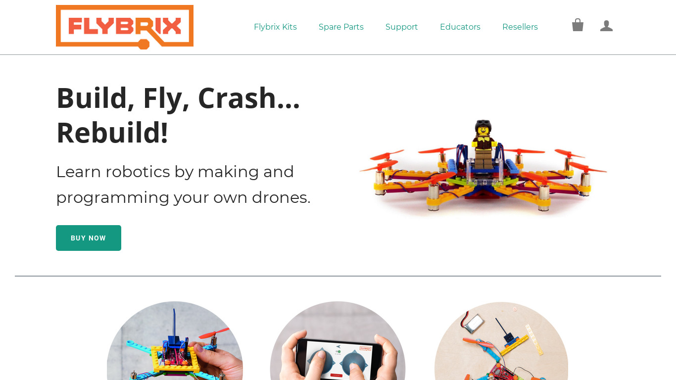 Flybrix Landing page
