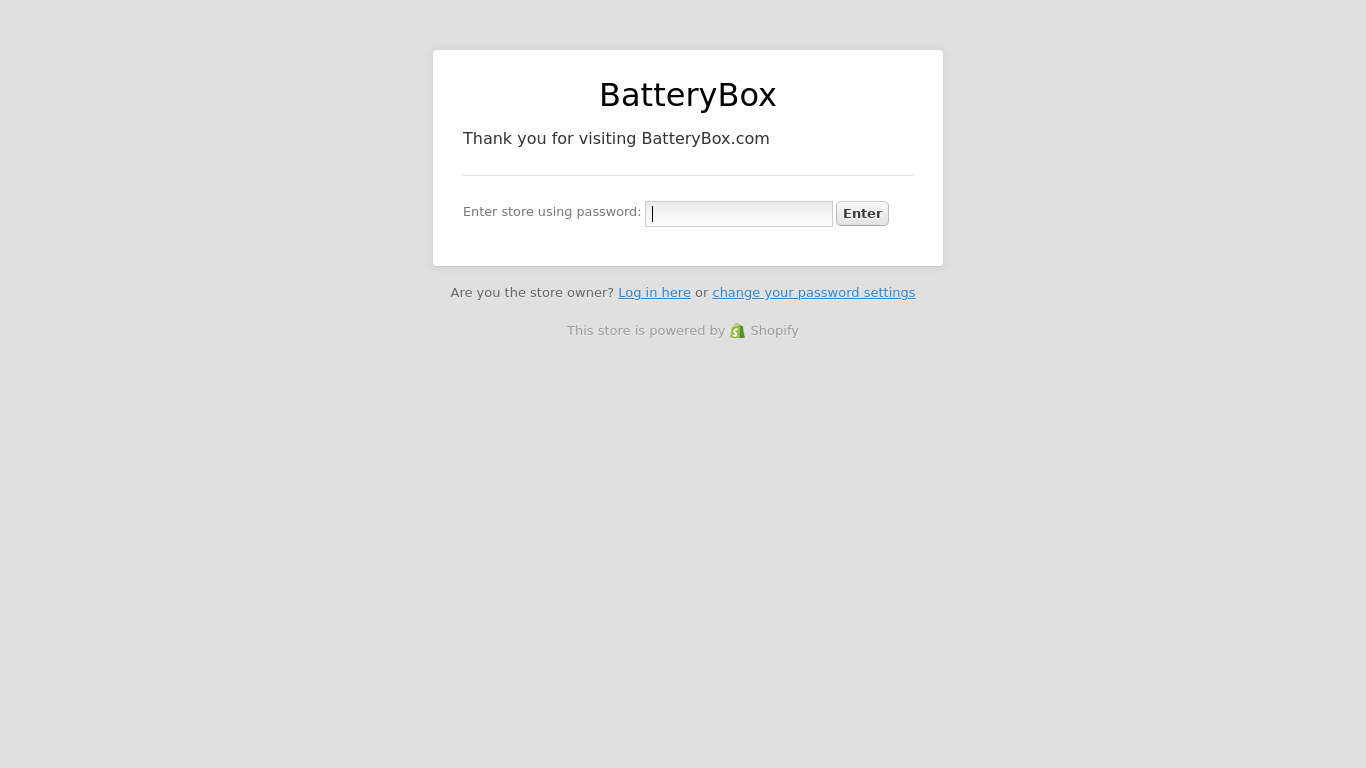 getbatterybox.com Battery Box Landing page