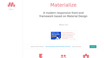 Materialize CSS screenshot