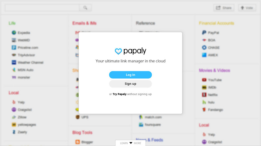 Papaly Landing Page