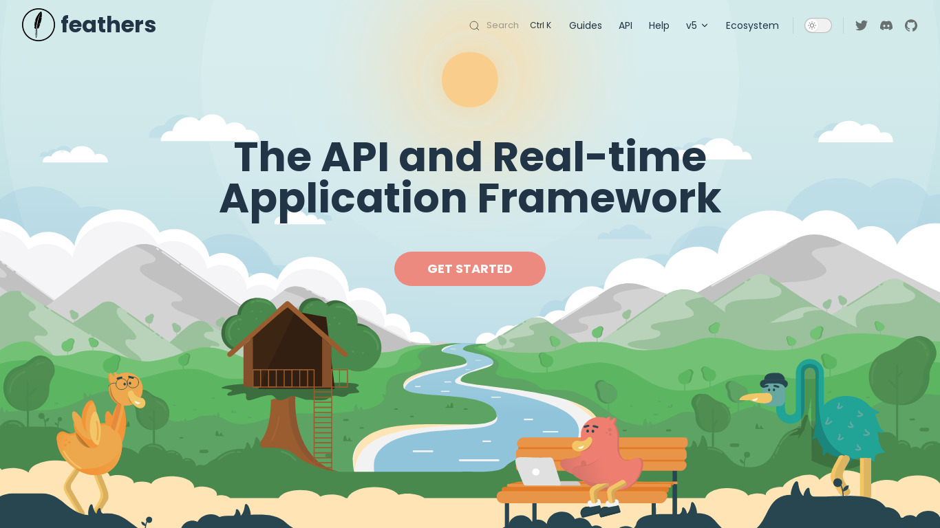 FeathersJS Landing page