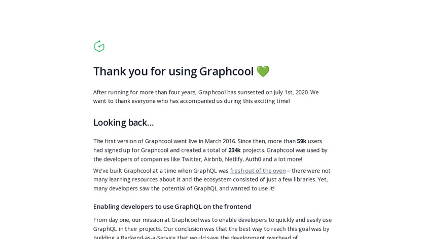Graphcool Landing Page