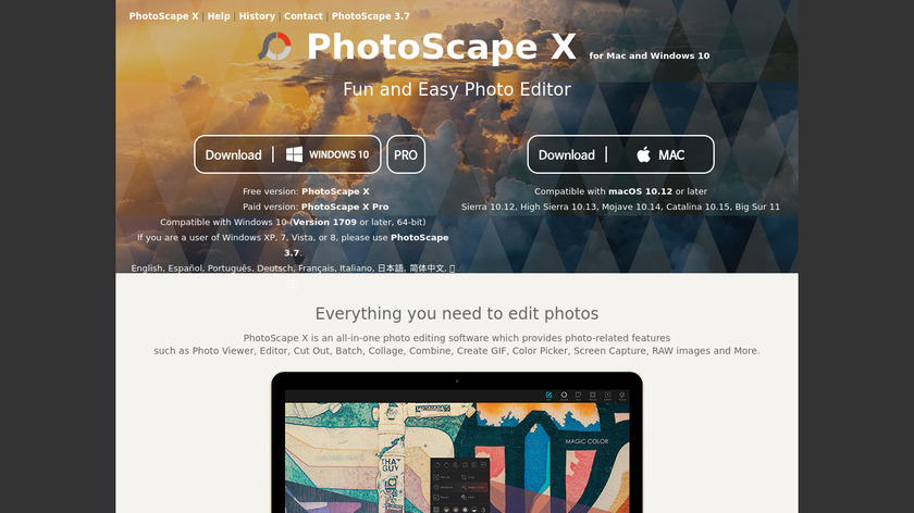 Photoscape Landing Page