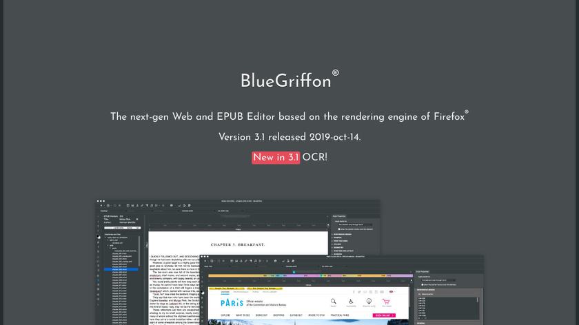 BlueGriffon Landing Page