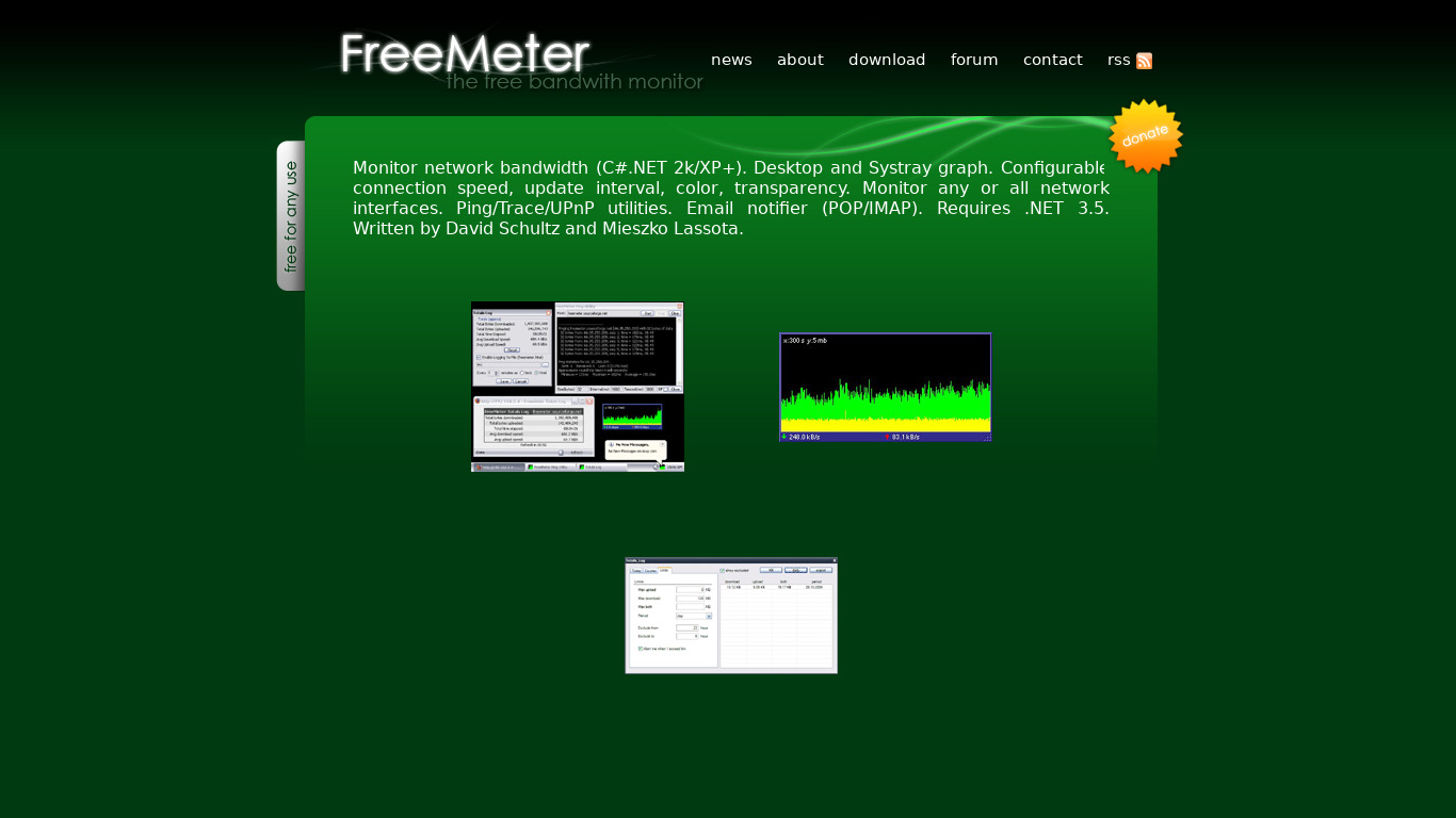 FreeMeter Landing page