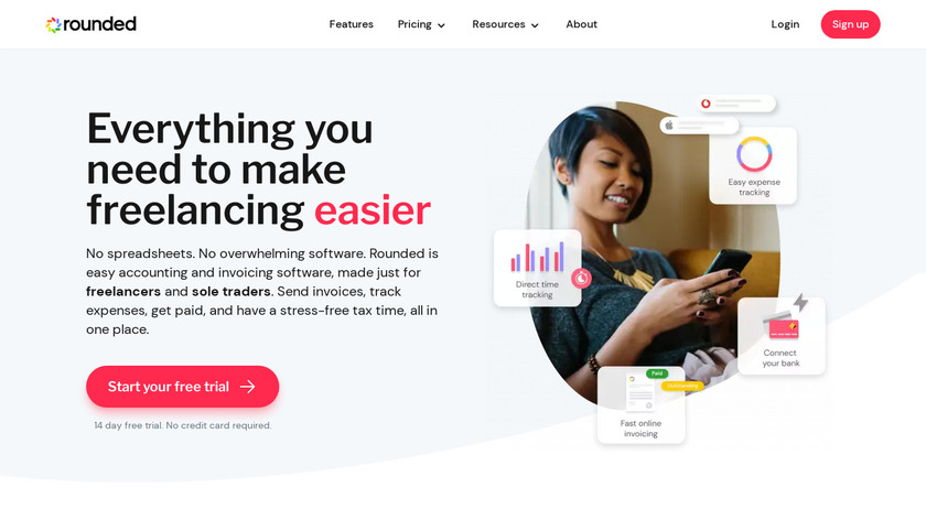 Rounded Landing Page