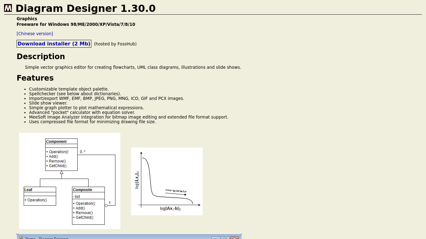Diagram Designer Landing page