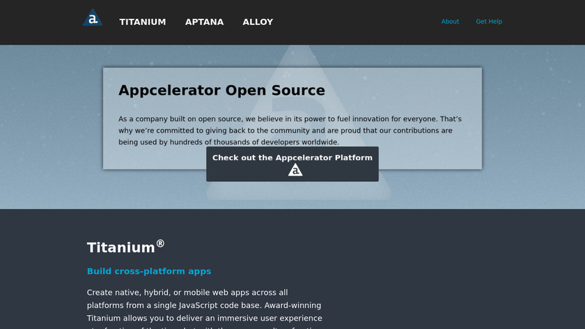 Appcelerator Titanium Landing Page
