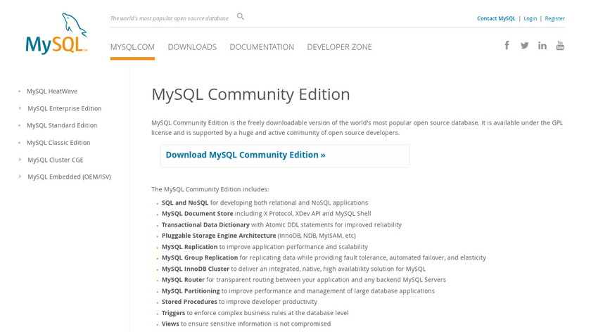 MySQL Community Edition Landing Page
