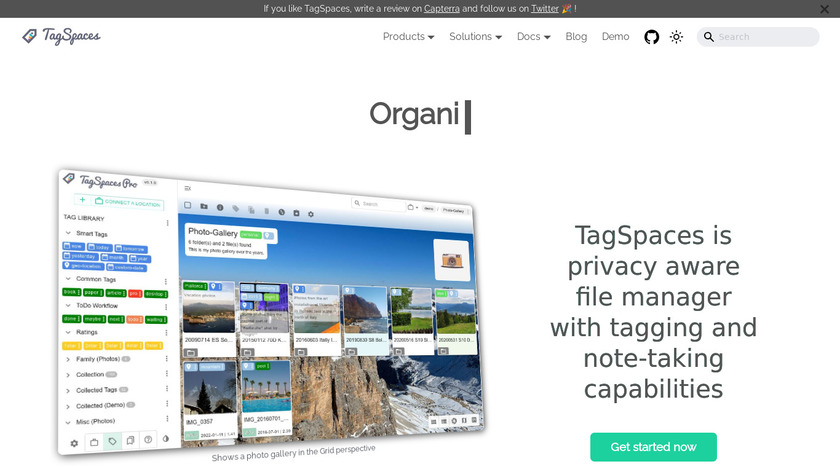 TagSpaces Landing Page