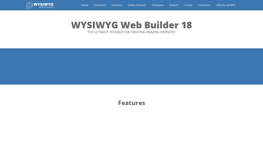 WYSIWYG Web Builder Landing Page