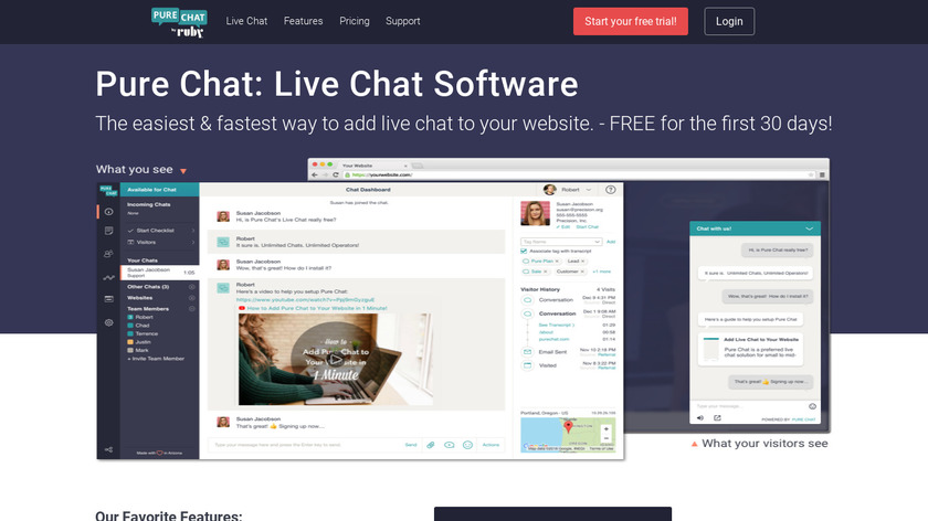 Pure Chat Landing Page