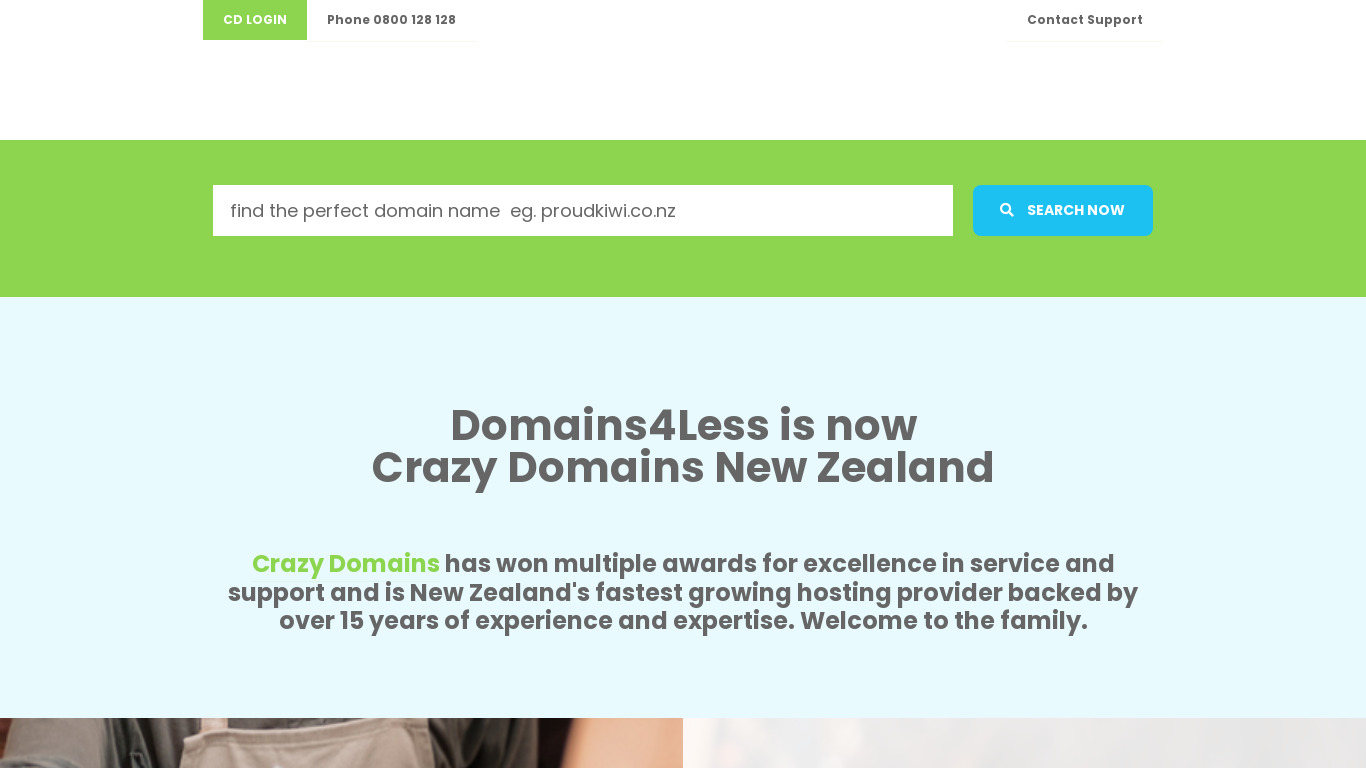Domains4Less Landing page