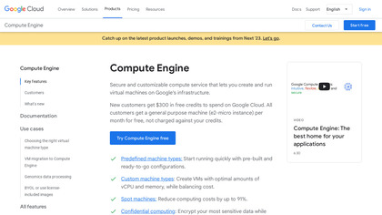 Google Compute Engine screenshot