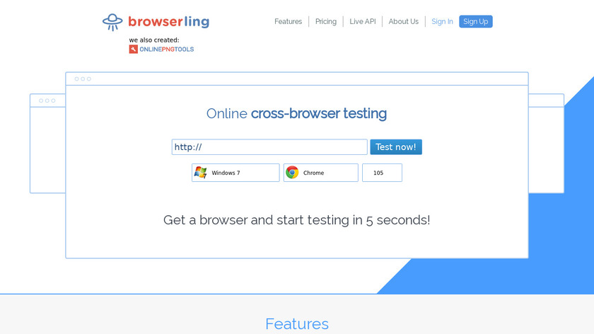 browserling Landing Page