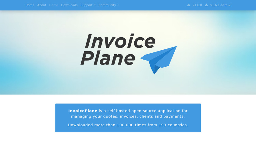InvoicePlane Landing Page