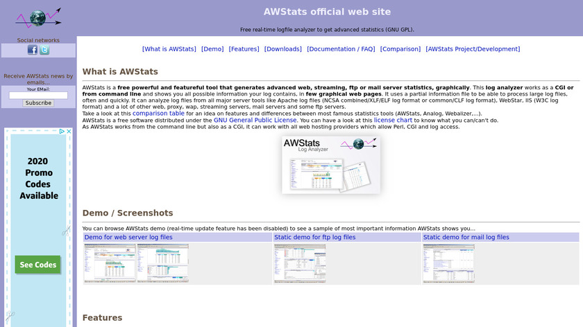 AWStats Landing Page