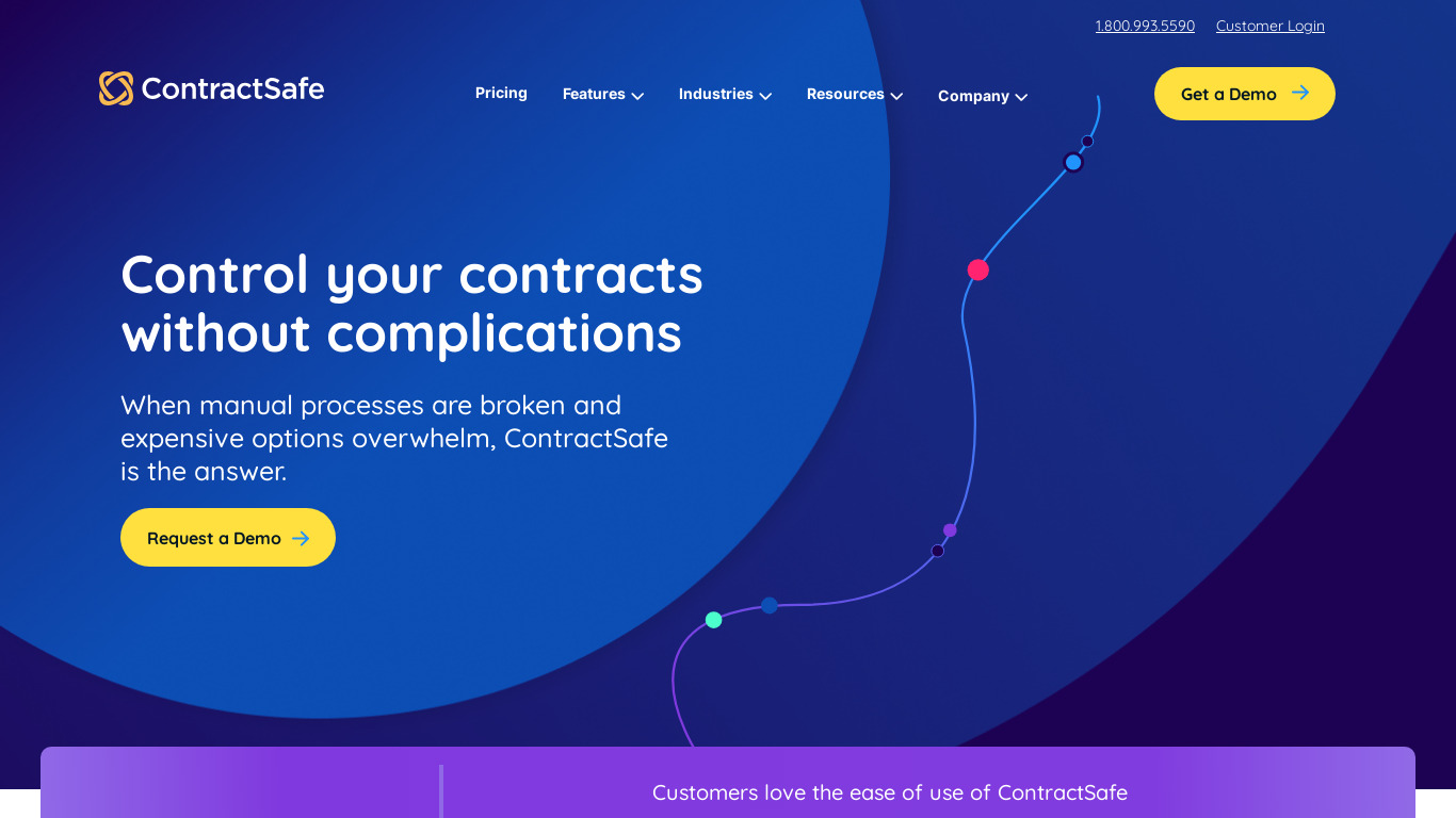 ContractSafe Landing page