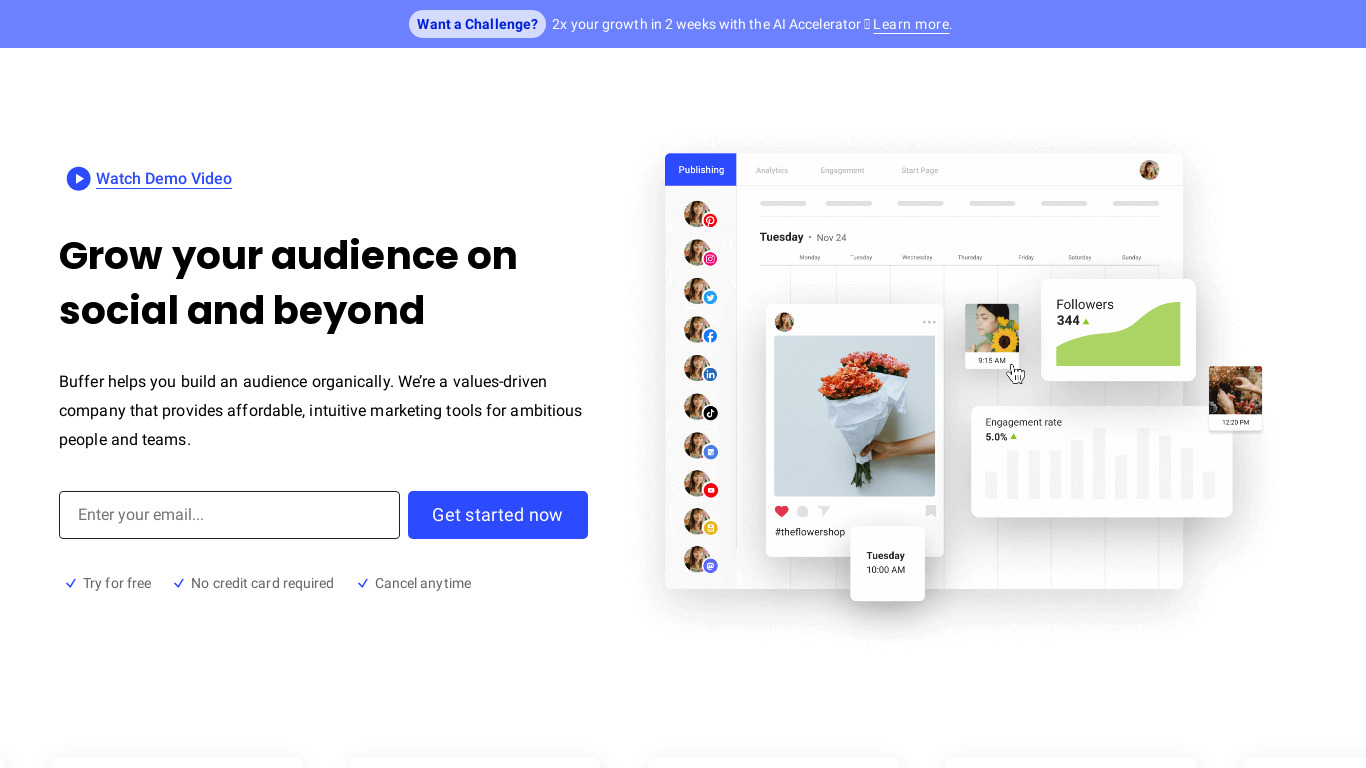 Buffer Landing page