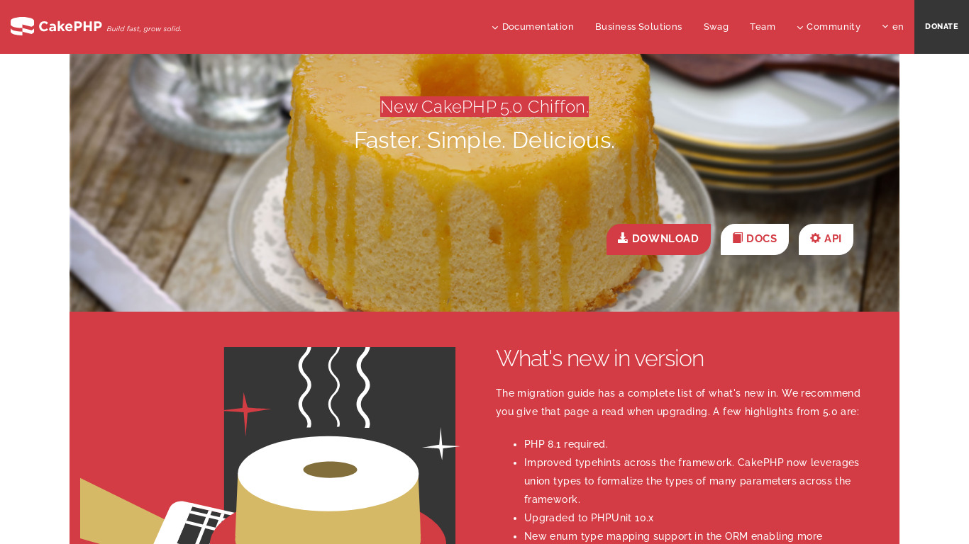 CakePHP Landing page