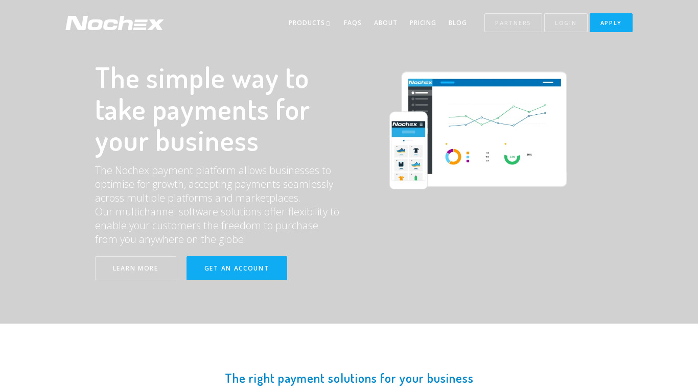 Nochex Landing page