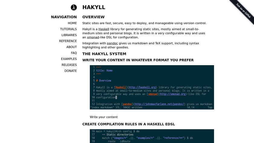 Hakyll Landing Page