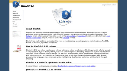 Bluefish Editor image