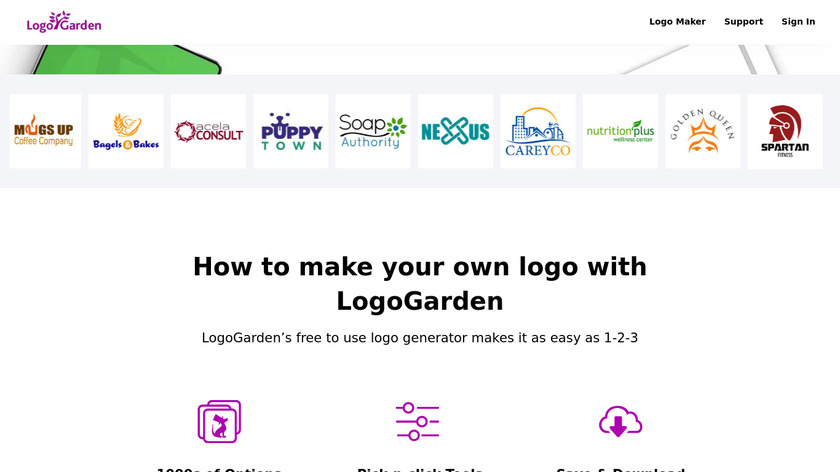 LogoGarden Landing Page