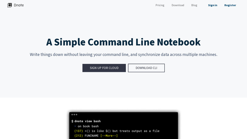 Dnote Landing Page