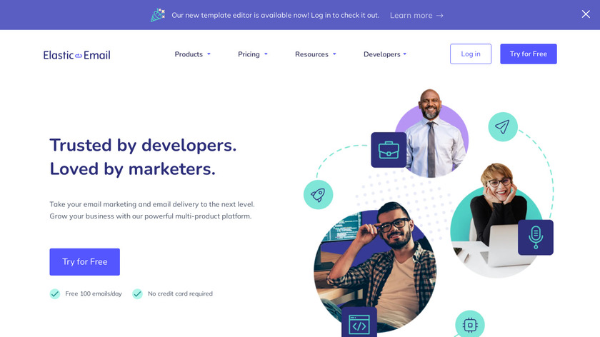 Elastic Email Landing Page