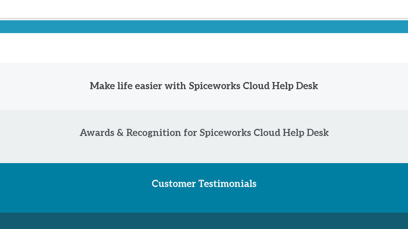 Spiceworks Help Desk Landing Page