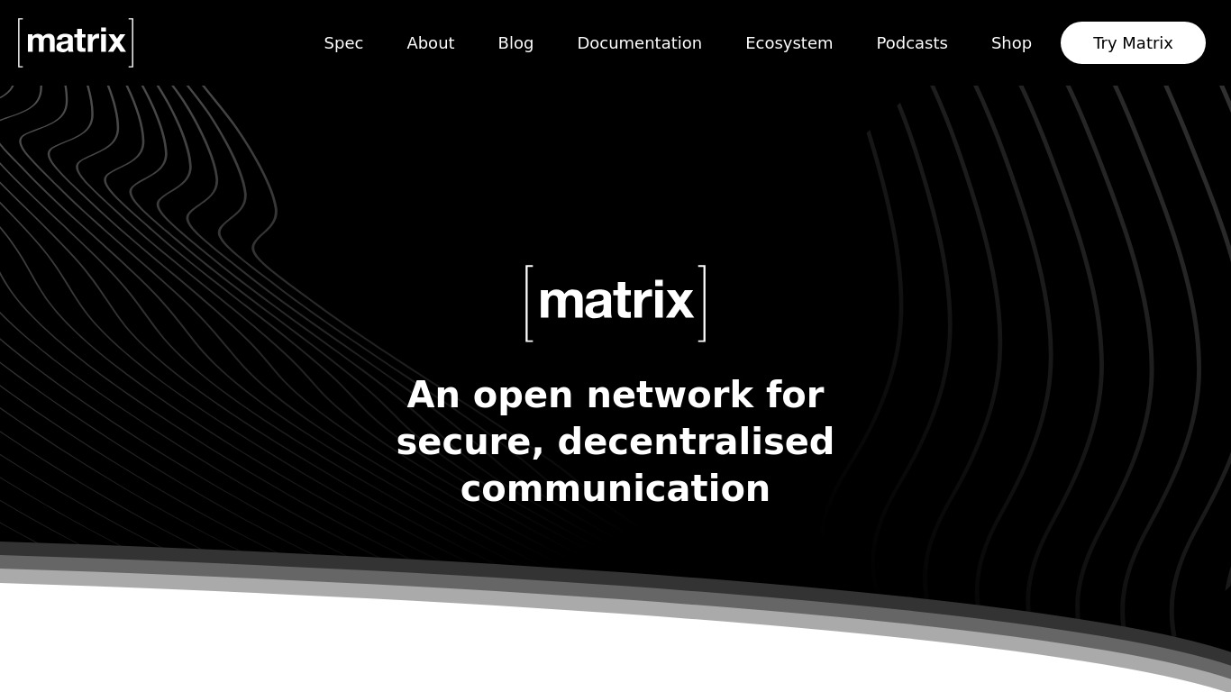 Matrix.org Landing page