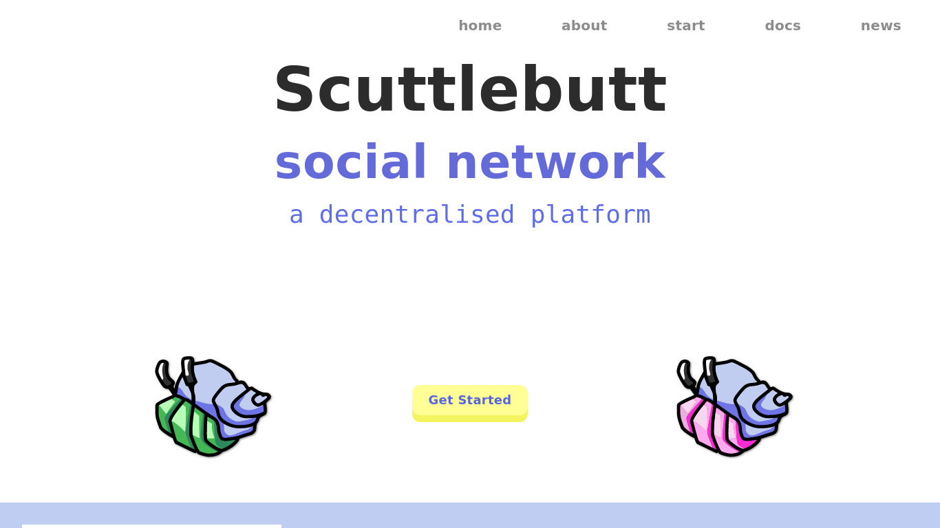 Scuttlebutt Landing page