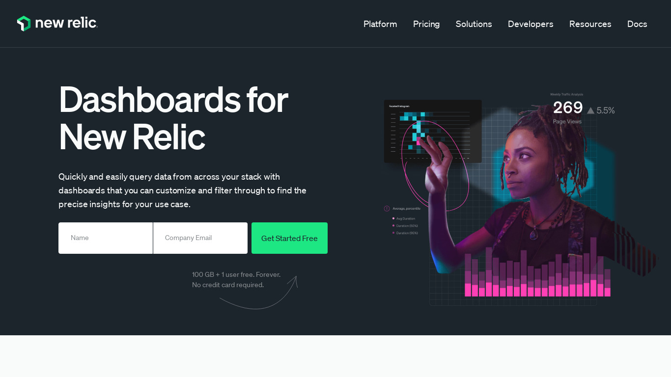 New Relic Insights Landing page