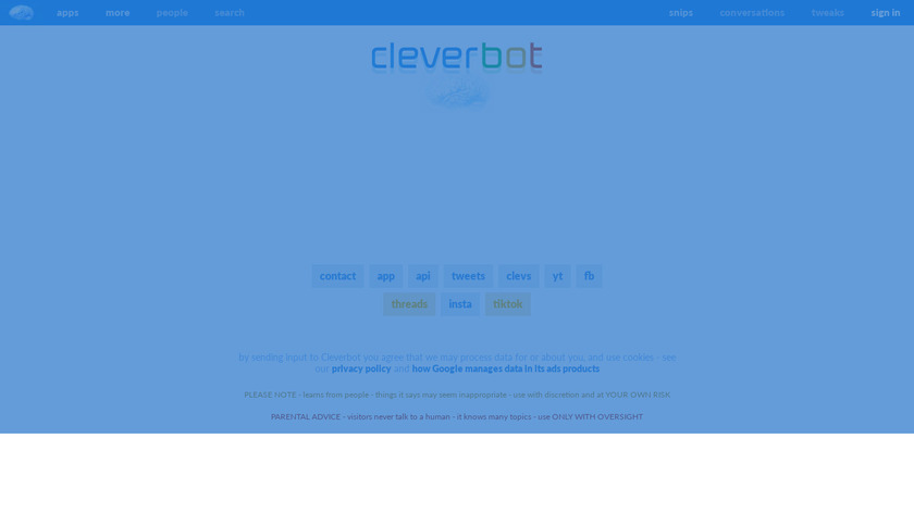 Cleverbot Landing Page