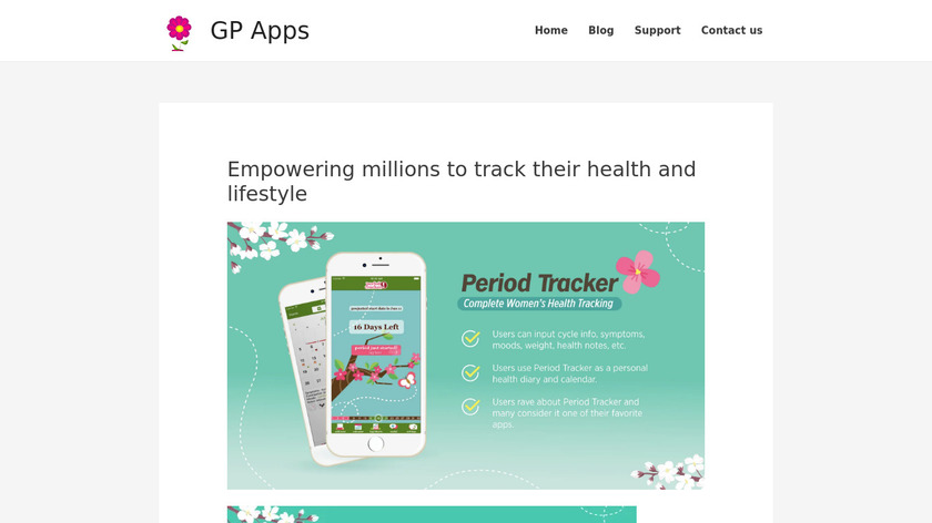 Period Tracker Landing Page