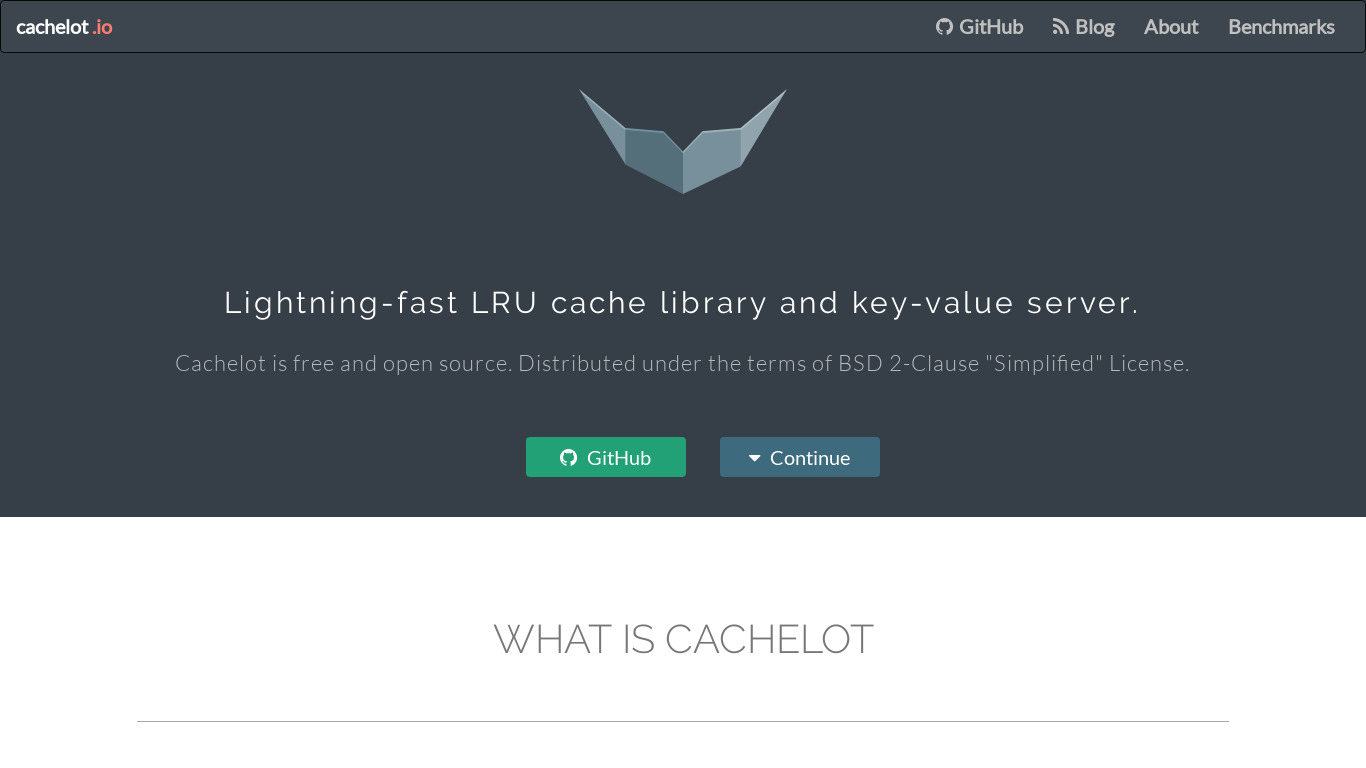 cachelot Landing page