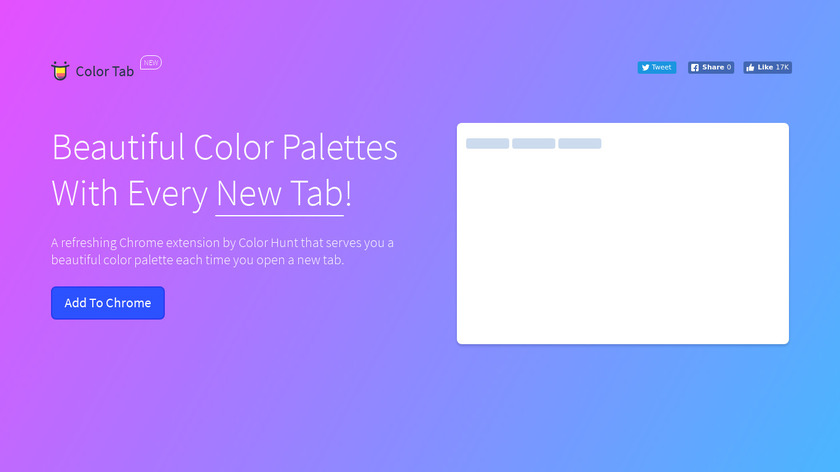 colorhunt.co Color Tab Landing Page