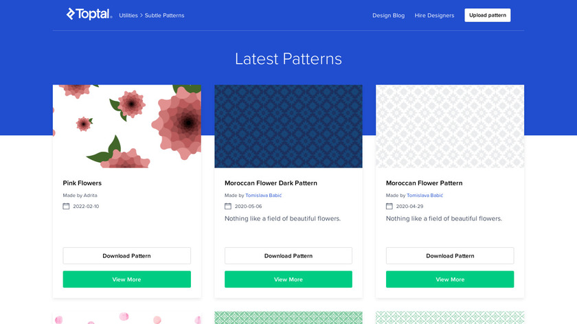 Subtle Patterns Landing Page
